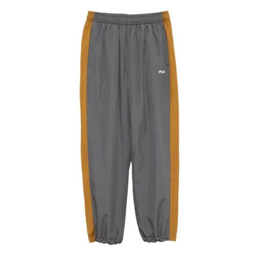 FILA Casual Pants Women's Gray Moderate Straight Fit Pants