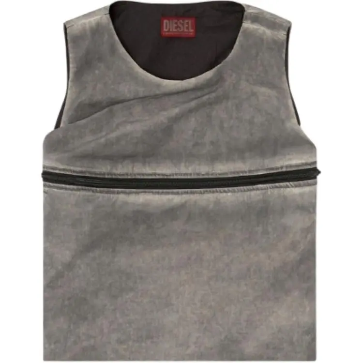 DIESEL Bubble Top With Utility Pocket 'Grey'