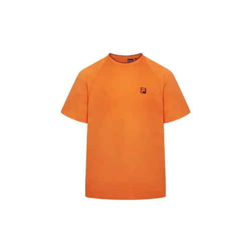 FILA Tennis Tops Unisex Orange Crew Neck Moderate