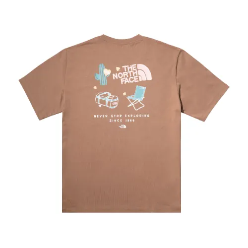 The north face, travel breathable quick dry T-shirt for traveling with a round collar for men and women, with short sleeve