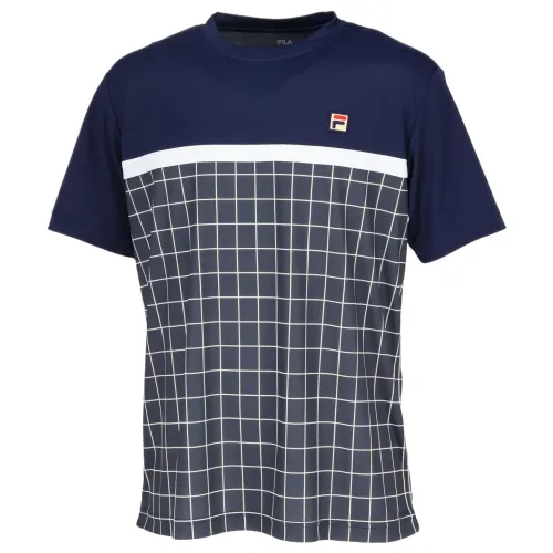 FILA Shirts Men's Navy Crew Neck Moderate