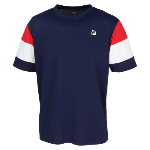 FILA T Shirts Men's Blue Crew Neck Moderate