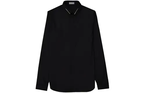 DIOR Shirts Men's Black Lapel Moderate Other