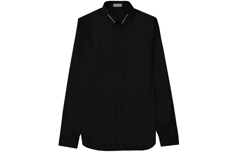 DIOR Shirts Men's Black Lapel Moderate Other