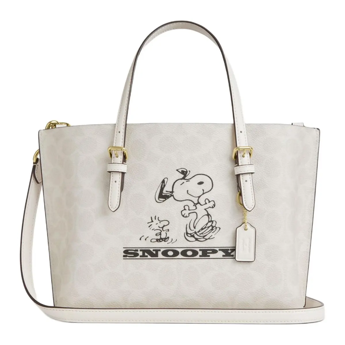 COACH PEANUTS Collaboration Mollie Artificial Leather Tote Bag, Shopping Bag, Shoulder Bag, Handbag 25 Women's