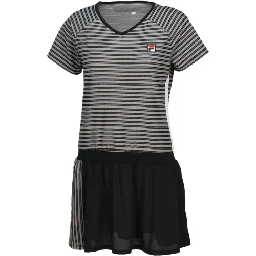 FILA Tennis Outfits Women's Black V Neck Moderate
