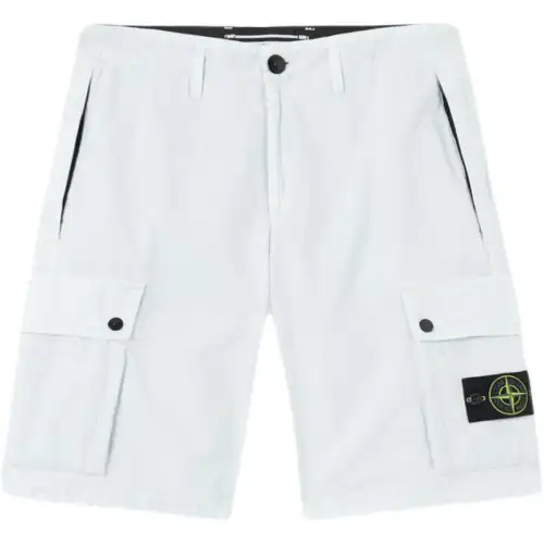 STONE ISLAND Logo patch Cargo Shorts
