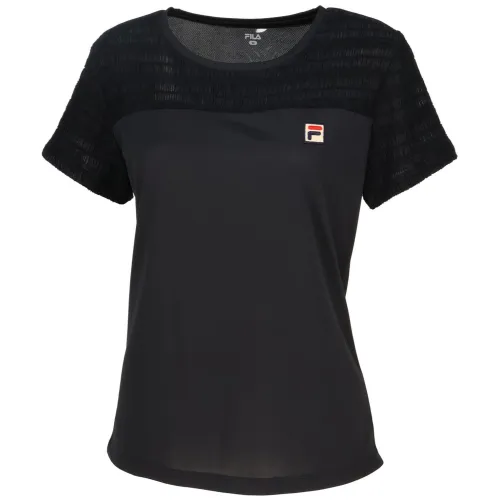FILA Tennis Tops Women's Black Crew Neck Moderate