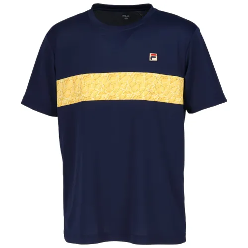 FILA Tennis Tops Men's Blue Crew Neck Moderate