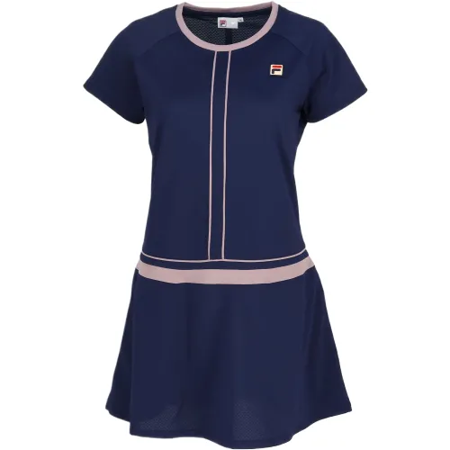 FILA Tennis Tops Women's Marine Blue Crew Neck Moderate