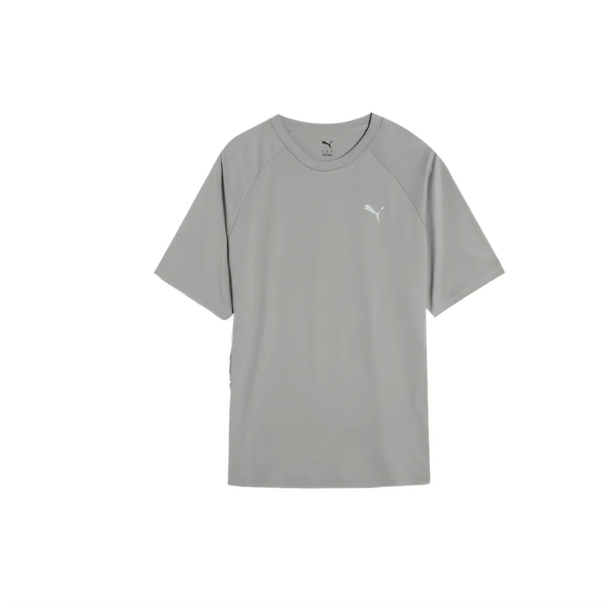 PUMA T-Shirts Men's Gray Crew Neck Moderate Straight Fit