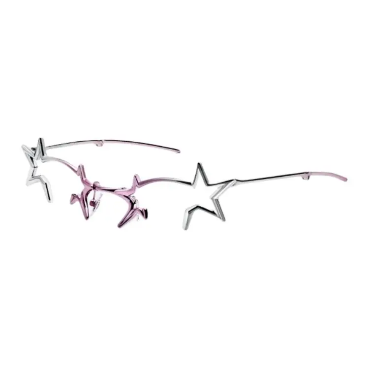 GENTLE MONSTER Cat Eye Eyeglass Frames Unisex Silver Pink