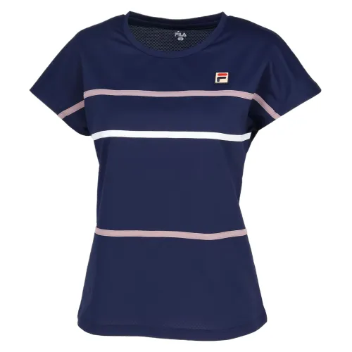 FILA Tennis Tops Women's Marine Blue Crew Neck Moderate