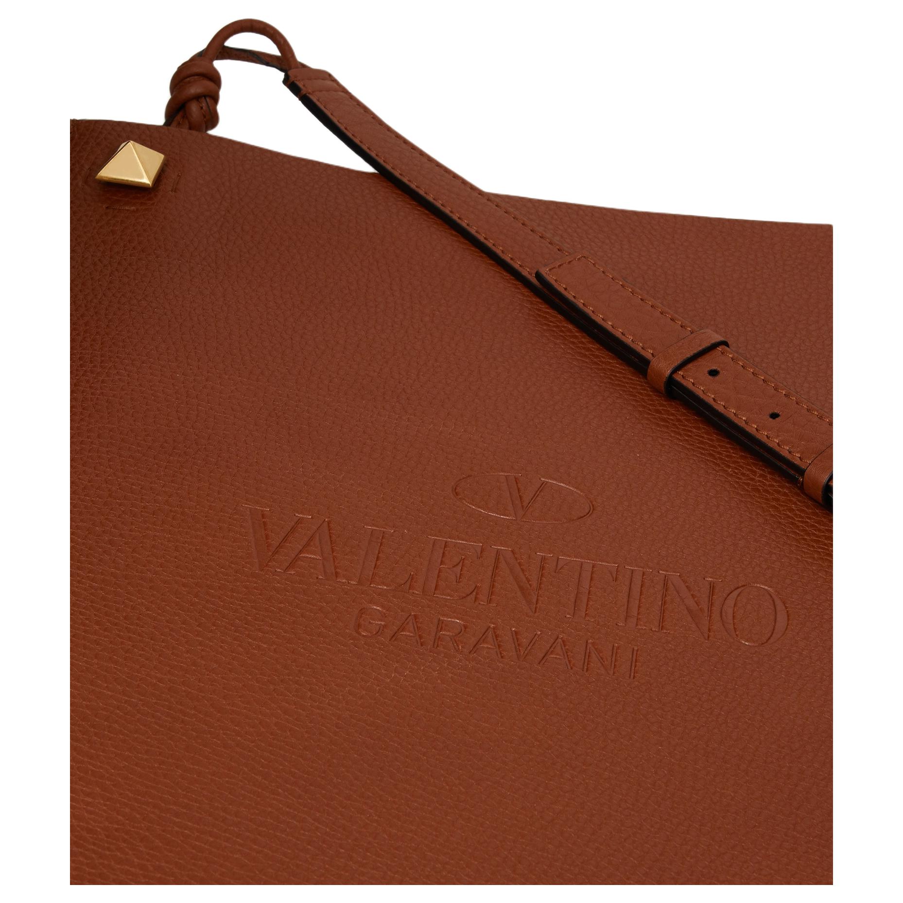 Мужская сумка Valentino identity (серо-коричневый) — фото 4