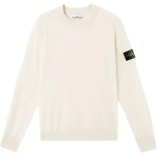 Stone Island logo-patch crew-neck sweater