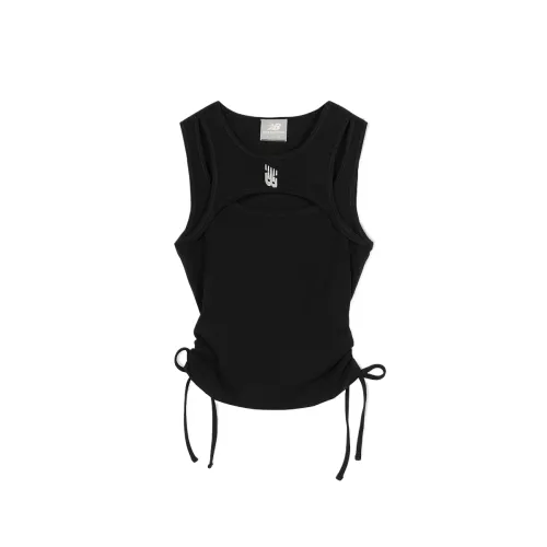 New Balance Tank Tops Women's Black Crew Neck Moderate Straight Fit