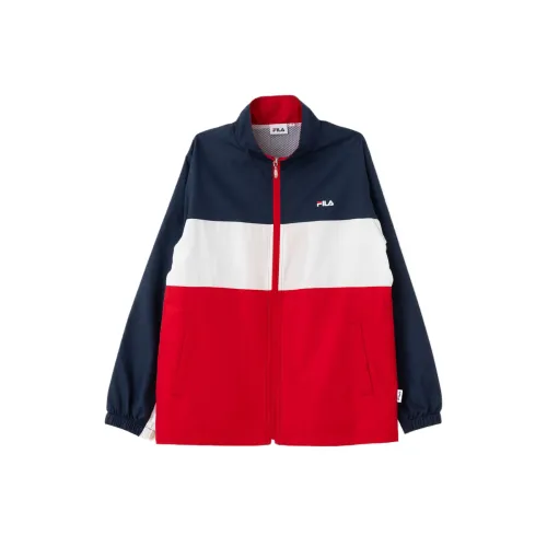 FILA Jackets Unisex Marine Blue Stand Collar Moderate Other