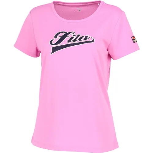 FILA Tennis Tops Women's Pink Crew Neck Moderate