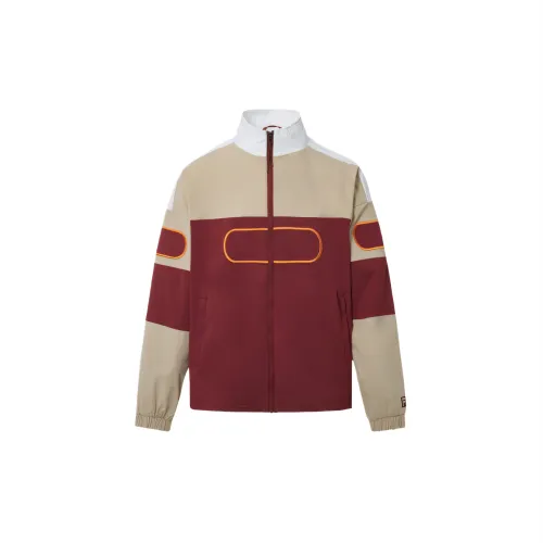 FILA Tennis Tops Unisex Red Stand Collar Moderate