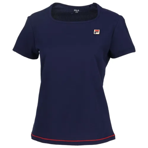 FILA Shirts Women's Marine Blue Square Collar Moderate