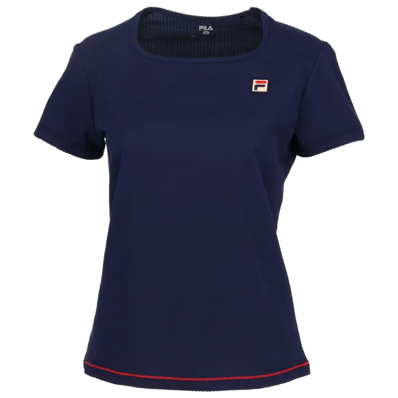 FILA Shirts Women's Marine Blue Square Collar Moderate