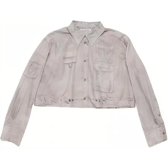 Acne Studios Trompe L'oeil-print Cotton Shirt