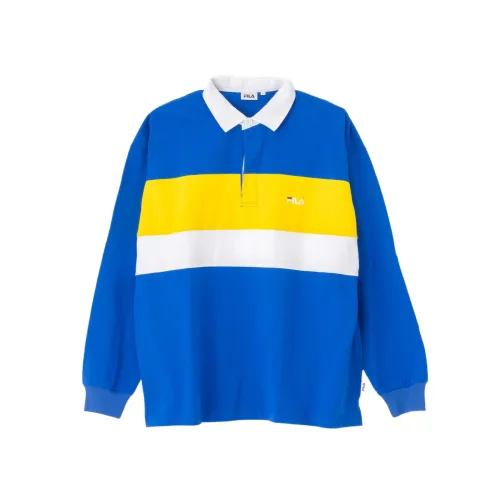 FILA Shirts Men's Blue Polo Collar Moderate