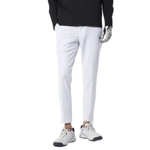 FILA Casual Pants Men's White Moderate Straight Fit Pants