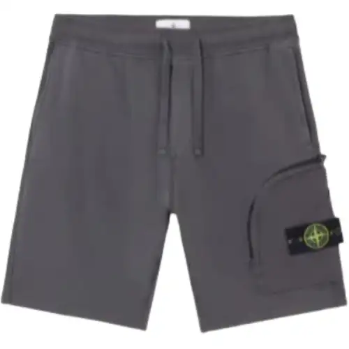 STONE ISLAND Logo Patch Drawstring Shorts