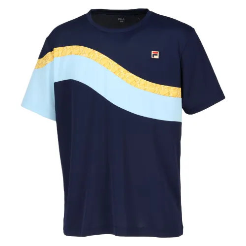 FILA Tennis Tops Men's Marine Blue Crew Neck Moderate