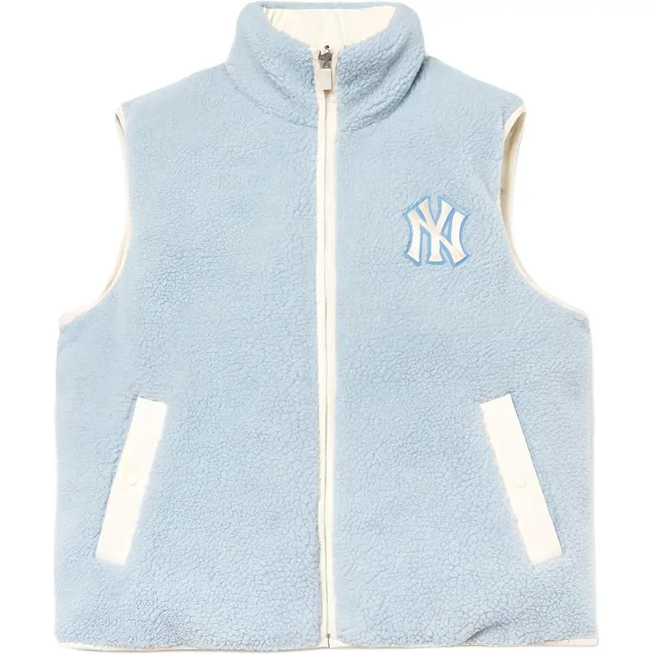 MLB New York Yankees Vests Unisex Blue Stand Collar Thickened Other