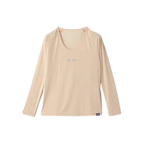 FILA Golf Shirts Women's Beige Crew Neck Moderate Other