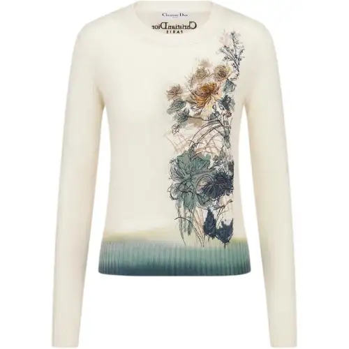 DIOR FW25 Cashmere Sweater Women's Beige