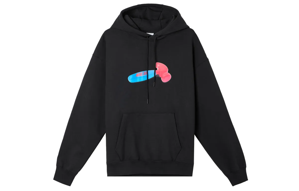 Nike Sweatshirts Unisex Black Hooded Moderate Regular