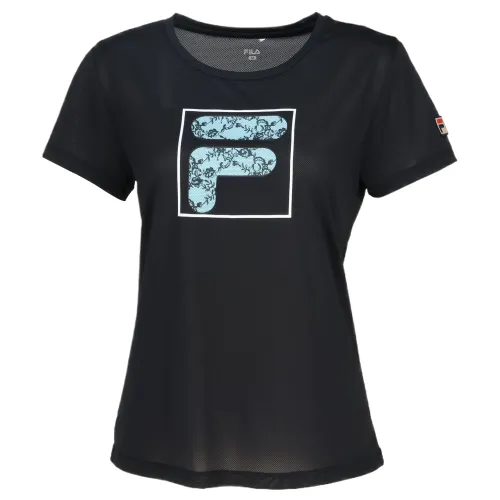 FILA Tennis Tops Women's Black Crew Neck Moderate