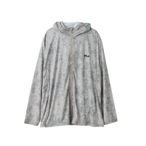 FILA Jackets Men's Silver Gray Hooded Moderate Other