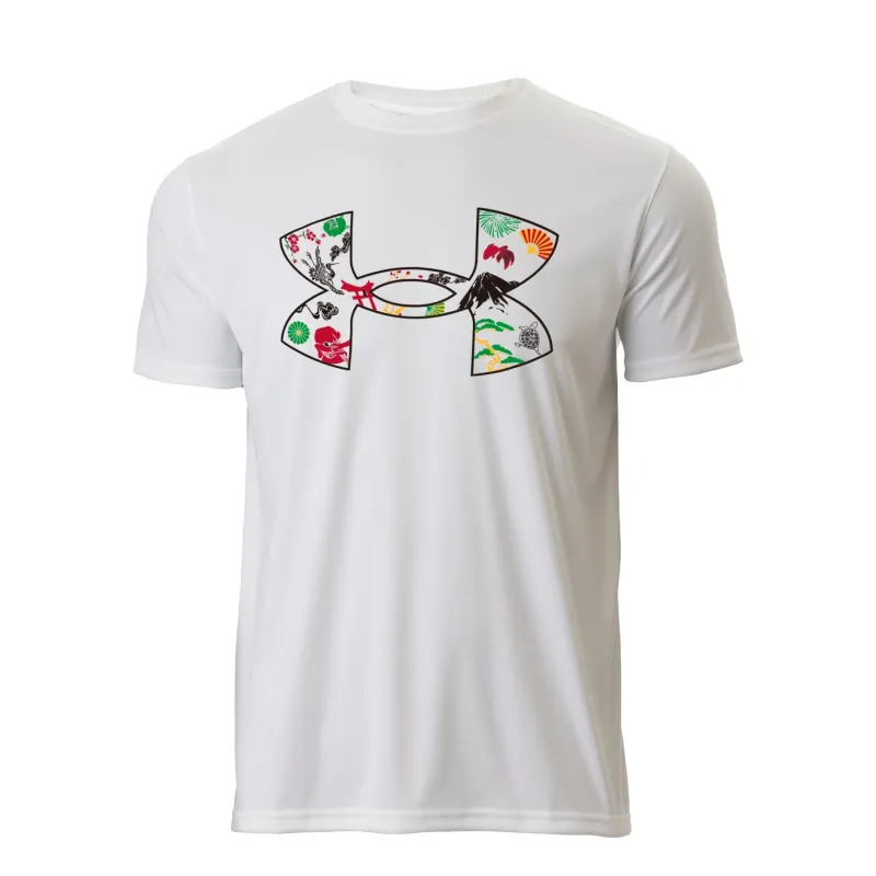 Under Armour T Shirts Unisex White Crew Neck Moderate Straight Fit