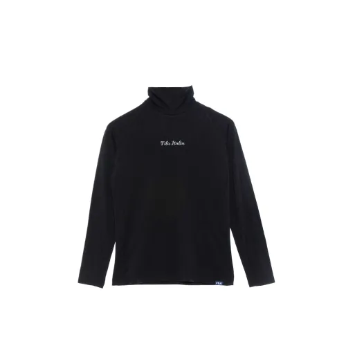 FILA T Shirts Unisex Black Turtleneck Moderate