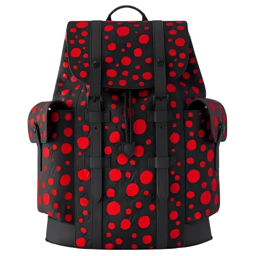 LOUIS VUITTON X Yayoi Kusama Christopher Backpack Black/Red