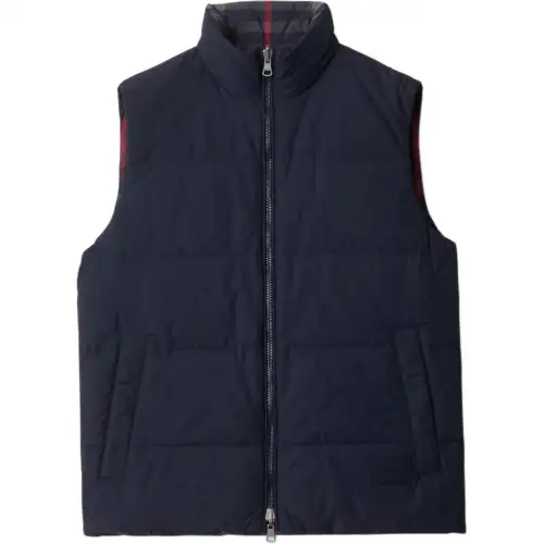 Burberry Down Vest Men's Marine Blue