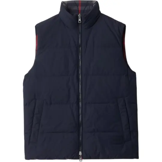 Burberry Down Vest Men's Marine Blue