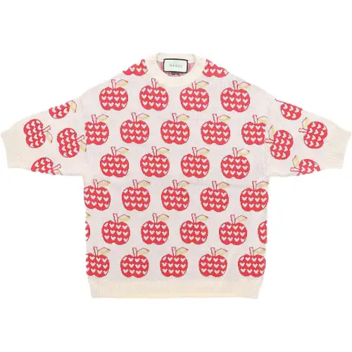 GUCCI Sweaters Women's Ecru Crew Neck Moderate Other