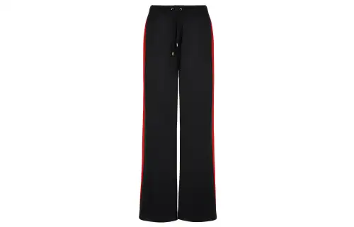 GUCCI Knitted Sweatpants Men's Black Moderate Straight Fit Pants