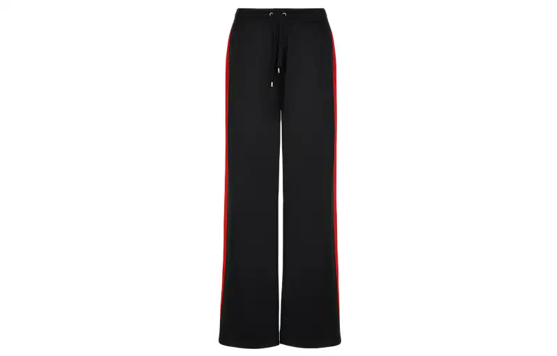 GUCCI Knitted Sweatpants Men's Black Moderate Straight Fit Pants