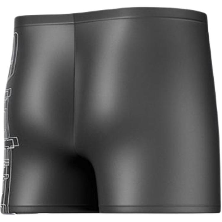 Li Ning Swimming Shorts Men’s Black Moderate Square Leg Swim Trunks