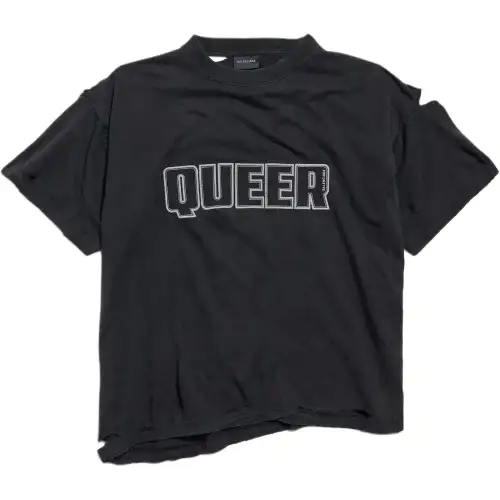 Balenciaga SS25 T Shirt Loose Fit Unisex Black