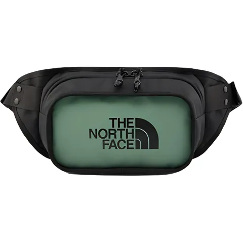 THE NORTH FACE 2L Outdoor Bags Leather Gray Green Unisex