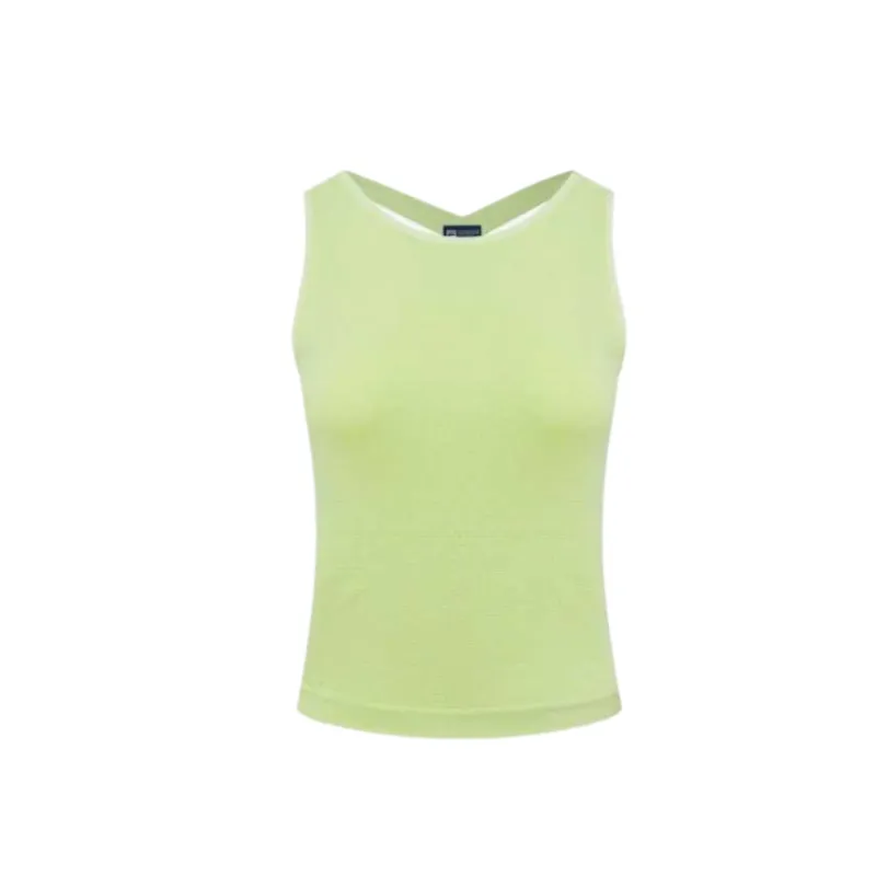 FILA Tank Tops Women's Grass Green LIE Crew Neck Moderate Straight Fit