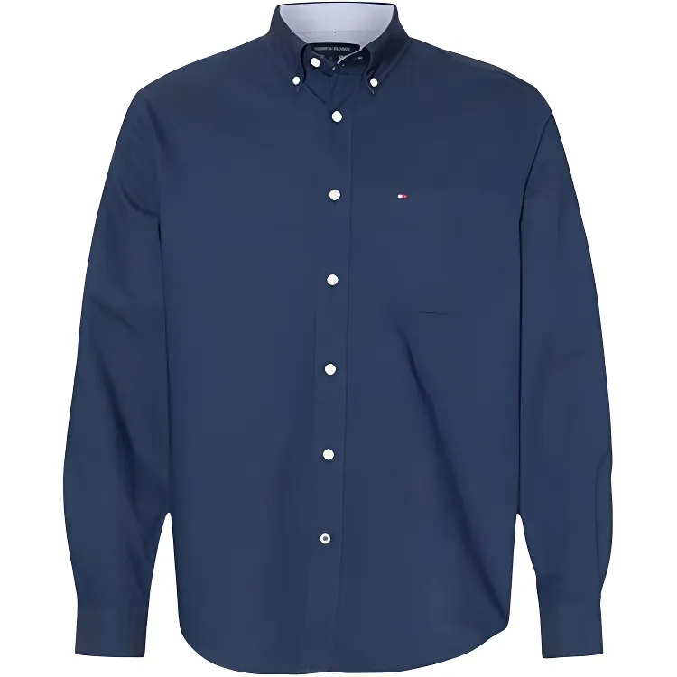 Tommy Hilfiger Shirts Men's Dark Blue Lapel Moderate Other