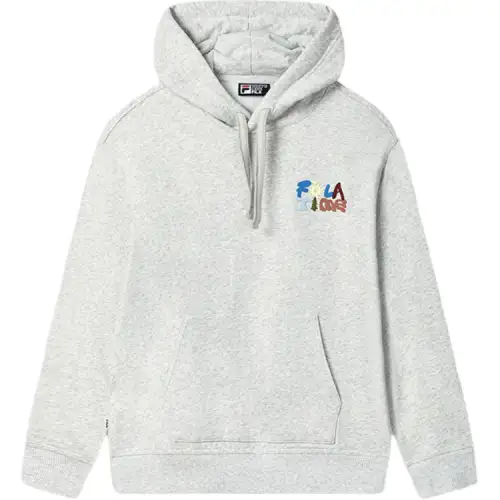 FILA Sweatshirts Unisex Elegant Heather Gray Hooded Moderate